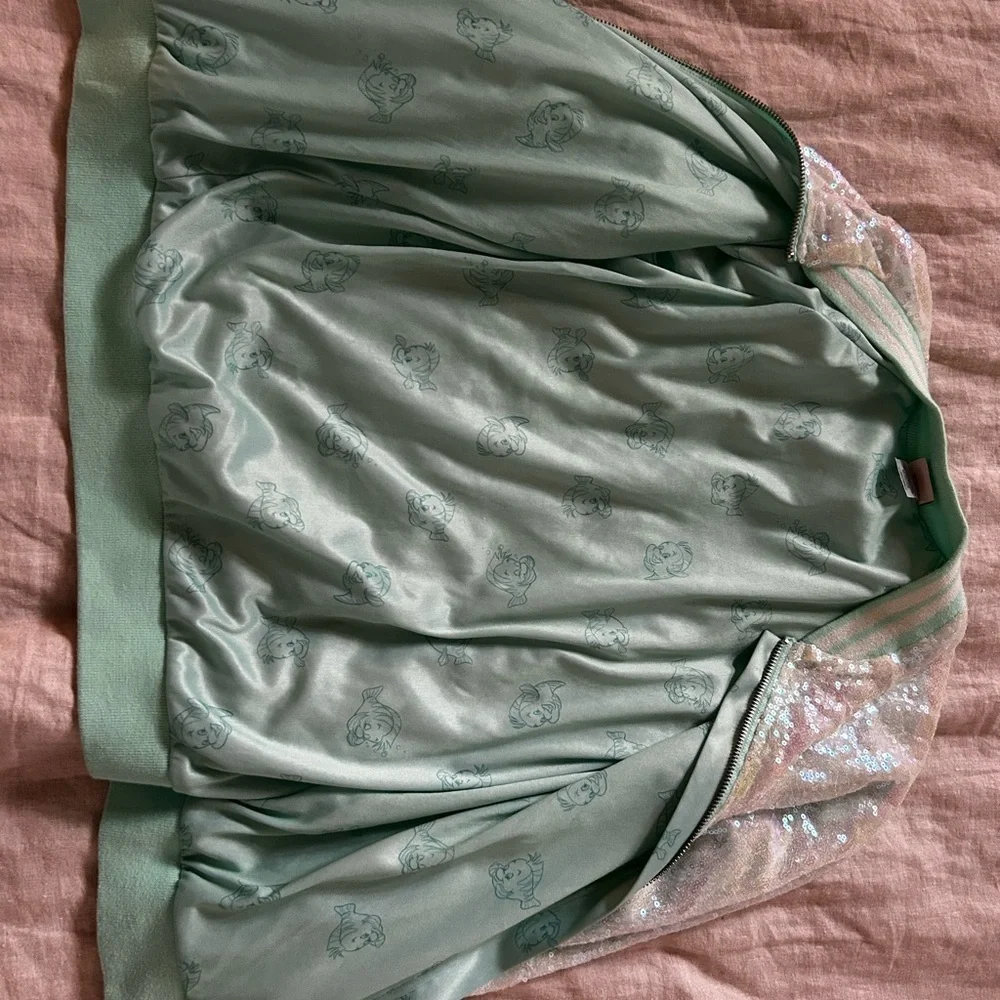 Disney Mint Sequin Bomber Jacket